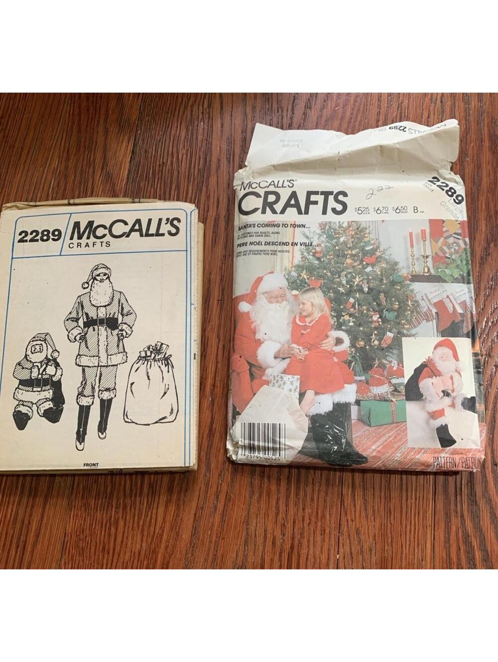 Santa Costume Plus Doll and Bag Men's Sizes 42-44 McCalls 8992 Pattern Uncut